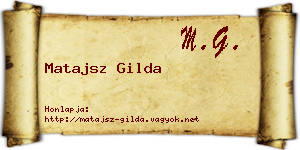 Matajsz Gilda névjegykártya